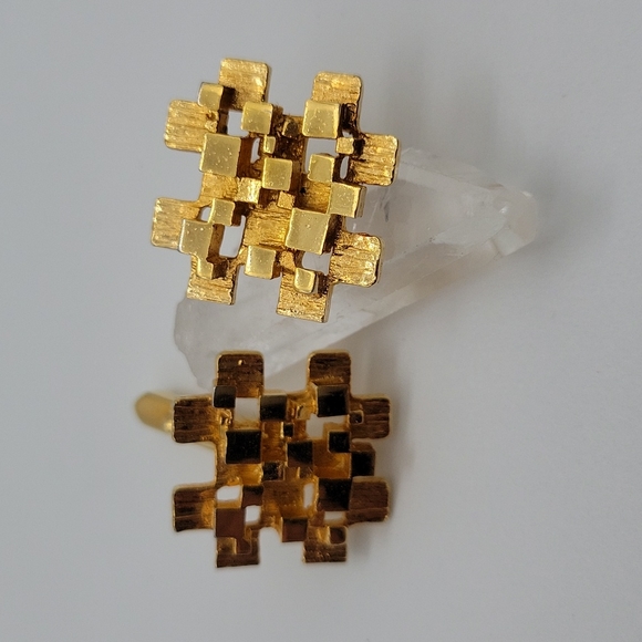 Men's Cufflinks in gold tone - Picture 5 of 5